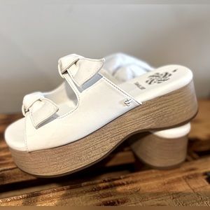 Brand new Size 6 wedge sandals with tags